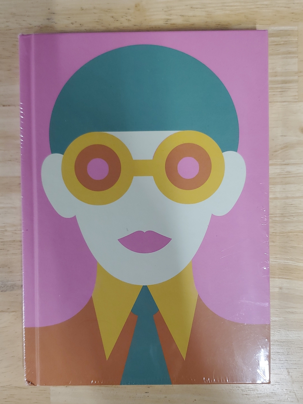 Stylized Pop Portrait Wall Art Print – Pink, Teal & Gold Notebook